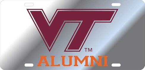 Elite Fan Shop NCAA Mirrored Acrylic License Plate Alumni in Saudi Arabia