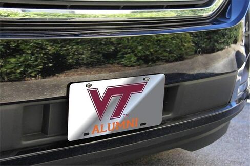 Elite Fan Shop NCAA Mirrored Acrylic License Plate Alumni in Saudi Arabia