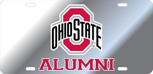 Elite Fan Shop NCAA Mirrored Acrylic License Plate Alumni in Saudi Arabia