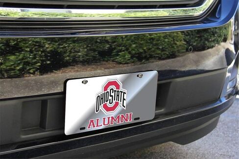 Elite Fan Shop NCAA Mirrored Acrylic License Plate Alumni in Saudi Arabia