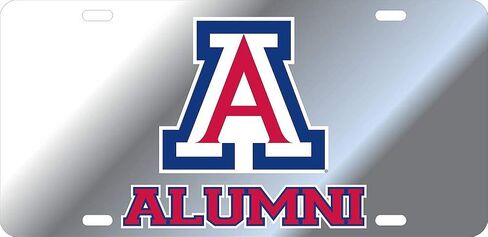 Elite Fan Shop NCAA Mirrored Acrylic License Plate Alumni in Saudi Arabia