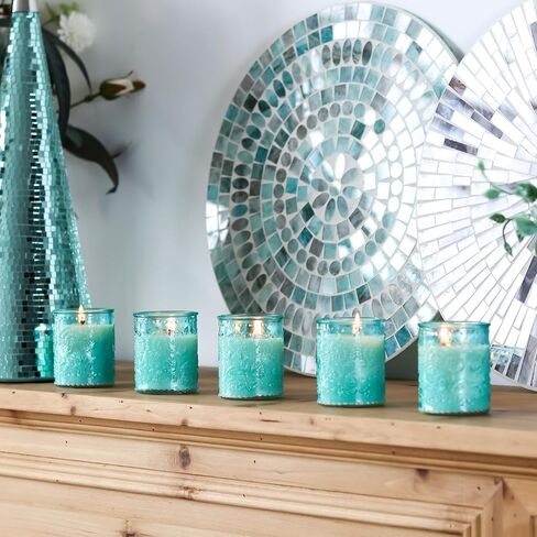 حاملات شموع زجاجية كهرمانية 24 قطعة من حاملات شموع Tealight مع باقة منقوشة لحفلات الزفاف في الخريف، وديكور قطعة مركزية لطاولة حفلات أعياد الميلاد in Kuwait