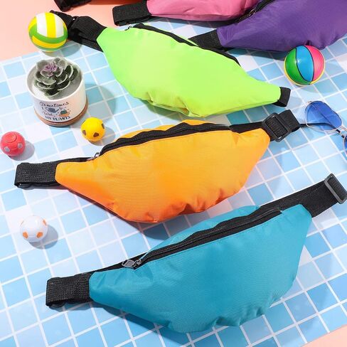 30 Pieces Neon Fanny Pack Bulk Waist Pack for Women Men Kids Adjustable Waist Bag Exercising Hiking Running Waist Pack for Festival Travel Party Outdoor Activities, 10 Colors in Saudi Arabia