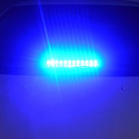 ضوء الطوارئ LED الأزرق لمركبات رجال الإطفاء المتطوعين EMT لإنفاذ القانون POV سيارات الشرطة، 16 نمطًا وامضًا للسطح الداخلي والزجاج الأمامي والإضاءة التحذيرية للنافذة الخلفية in Saudi Arabia