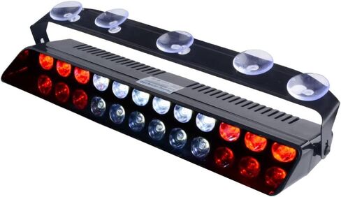 ضوء الطوارئ LED الأزرق لمركبات رجال الإطفاء المتطوعين EMT لإنفاذ القانون POV سيارات الشرطة، 16 نمطًا وامضًا للسطح الداخلي والزجاج الأمامي والإضاءة التحذيرية للنافذة الخلفية in Saudi Arabia