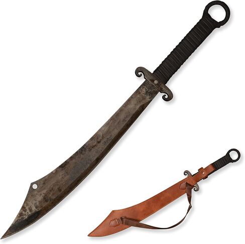 SV Handmade cast Manganese Steel Chopping Blade Sword, Full Tang, Outdoor, Hunting, Camping, Hiking, Survival, with Protective Cover, Multiple Styles to Choose from in Saudi Arabia
