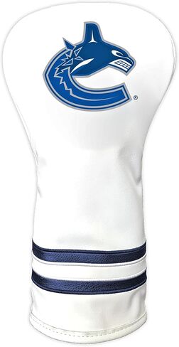 غطاء رأس نادي الجولف NHL White Vintage Driver من Team Golf، تصميم مناسب للشكل، تصميم قديم وجودة ممتازة in Kuwait