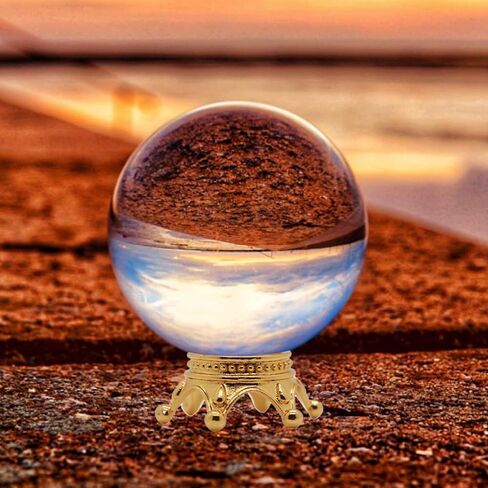 20 قطعة حامل كروي صغير على شكل تاج كريستالي للأحجار عرض حامل كروي معدني لكرة الكريستال والتنس والرخام والمجموعات 20-100 مم (20 ذهبي) in Kuwait