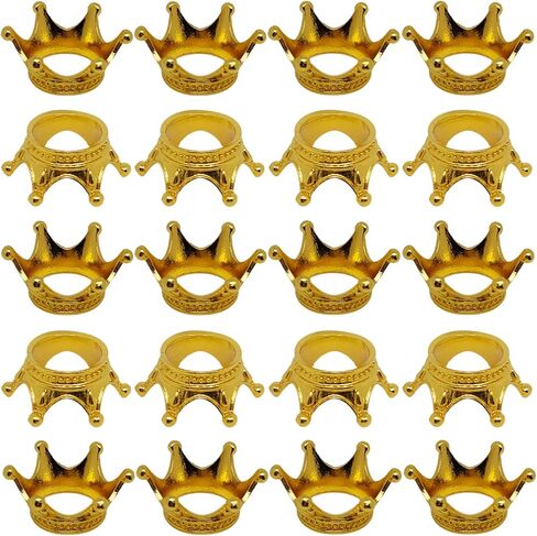 20 قطعة حامل كروي صغير على شكل تاج كريستالي للأحجار عرض حامل كروي معدني لكرة الكريستال والتنس والرخام والمجموعات 20-100 مم (20 ذهبي) in Kuwait