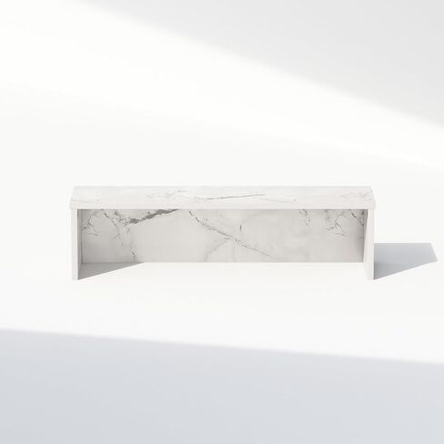 Furinno Classic 18-Inch Desk Organizer, Shelf Organizer Storage & Display Stand, Marble White in Kuwait