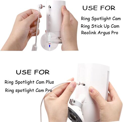 كابل شاحن ومحول لبطارية الكاميرا الدائرية، متوافق مع كاميرا Ring Stick Up Cam، وكاميرا Ring Spotlight Cam Plus/Pro وغيرها من الأجهزة المزودة بمنفذ USB-Tpye-C، بما في ذلك قابس USB&DC3.5 (قطعة واحدة) in Kuwait