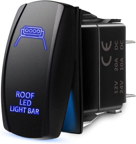 MicTuning LS083001-HF، شريط إضاءة LED للسقف بالليزر مع سلك توصيل، 5 دبابيس، 20 أمبير، مصابيح LED 12 فولت، أزرق in Saudi Arabia