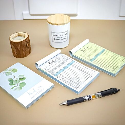 3Pcs Thank you receipt book Colored carbon free order book Receipt invoice pad Purchase receipt book for small business which can use in Store Warehouse Office Restaurant （50 sets) in Saudi Arabia