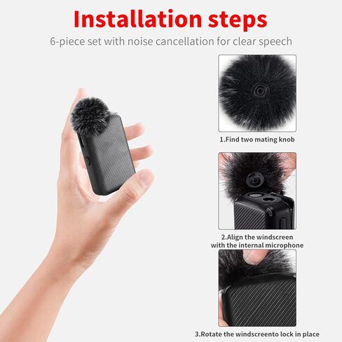 6 قطع من واقي الرياح للميكروفون DJI MIC اللاسلكي، غطاء ميكروفون لاسلكي، فلتر بوب فروي in Kuwait