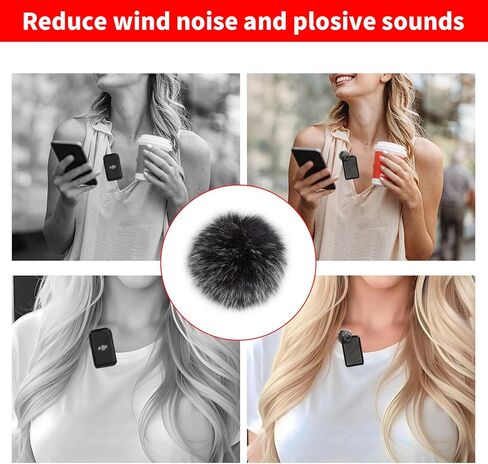 6 قطع من واقي الرياح للميكروفون DJI MIC اللاسلكي، غطاء ميكروفون لاسلكي، فلتر بوب فروي in Kuwait