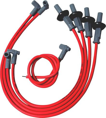 MSD 31939 8.5mm Super Conductor Spark Plug Wire Set Red 8.5 Millimeter in Saudi Arabia