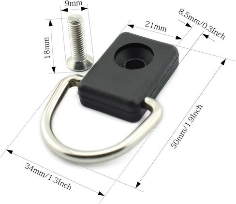 Kayak D Ring with Screw Kit Canoe Boat Fishing Rigging Sailing Camping Hardware Accessories Safety Deck Loop Mounting Tie Down Kit in Saudi Arabia