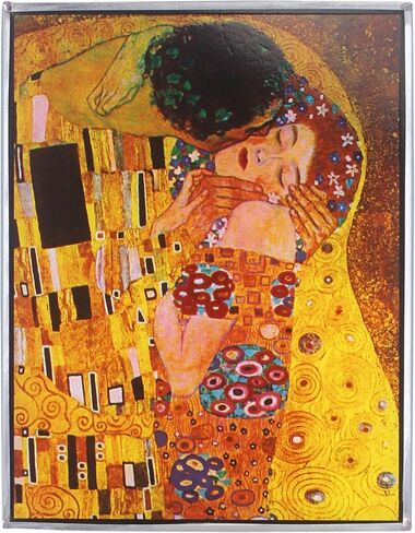 Stained Glass Panel - Klimt The Kiss Stained Glass Window Hangings - Art Glass Window Treatments in Saudi Arabia