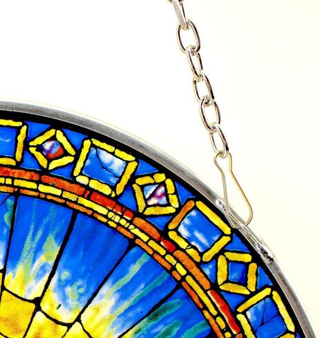 Stained Glass Panel - Klimt The Kiss Stained Glass Window Hangings - Art Glass Window Treatments in Saudi Arabia