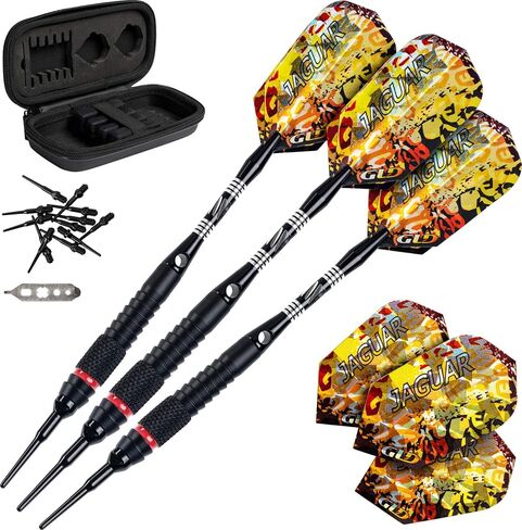 Viper Jaguar 80% Tungsten Soft Tip Darts with Storage/Travel Case, 18 Grams in Saudi Arabia