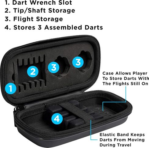 Viper Jaguar 80% Tungsten Soft Tip Darts with Storage/Travel Case, 18 Grams in Saudi Arabia
