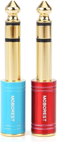 MOBOREST 1/4'' (6.35mm) M to 3.5mm F Audio Headphone Adapter, Black 1P in Saudi Arabia