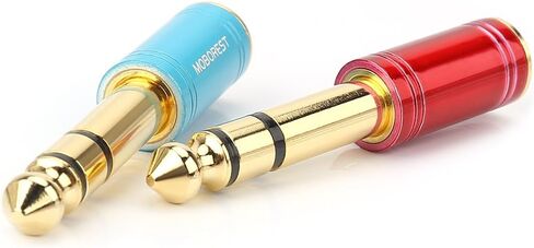 MOBOREST 1/4'' (6.35mm) M to 3.5mm F Audio Headphone Adapter, Black 1P in Saudi Arabia