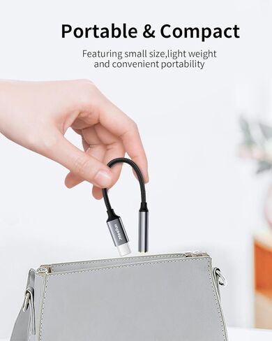 محول مقبس سماعة الرأس CLEEFUN USB C إلى 3.5 مم، (عبوة من قطعتين) سلك كابل USB من النوع C إلى Aux Audio Dongle لهاتف iPhone 15/15 Pro/15 Plus/15 Pro Max/MacBook وGalaxy S23 Ultra وPixel 8، أسود in Kuwait