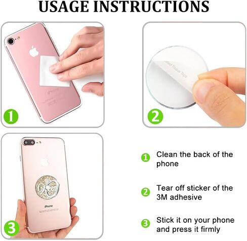 حامل حلقي للهاتف الخلوي مكون من ثلاث قطع، مقبض بحلقة إصبع يدور 360 درجة للهواتف الذكية والأجهزة اللوحية والوسادات (زهرة ماندالا) in Kuwait