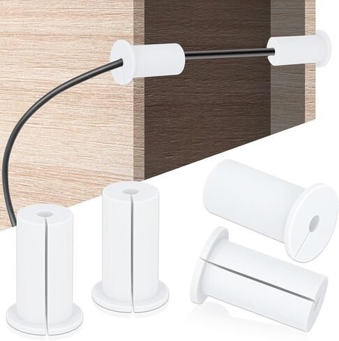 4 قطع طقم توجيه كابل فتحة الحائط لـ Starlink، تغذية كابل السيليكون من خلال البطانات حلقات الحائط لكابل 1 بوصة كم واقي لأجهزة توجيه كابل Starlink ومحول كابل إيثرنت (أبيض) in Kuwait