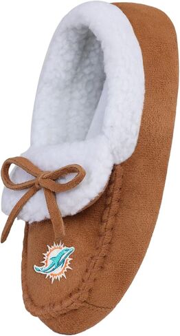 FOCO Boys NFL Team Logo Moccasin Slippers in Saudi Arabia