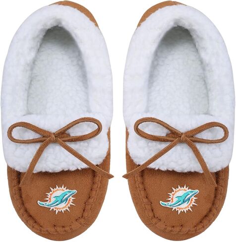 FOCO Boys NFL Team Logo Moccasin Slippers in Saudi Arabia