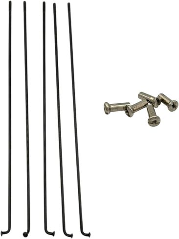 (5PCS, Size: 190mm) Bicycle & E-Bike 13G Spokes with Nipples in High-Carbon Stainless Steel Material: Cycling Knitting Needles for Mountain Bikes in Saudi Arabia