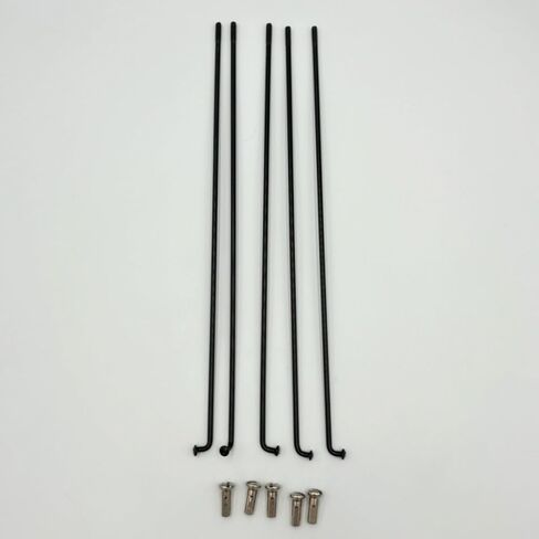 (5PCS, Size: 190mm) Bicycle & E-Bike 13G Spokes with Nipples in High-Carbon Stainless Steel Material: Cycling Knitting Needles for Mountain Bikes in Saudi Arabia