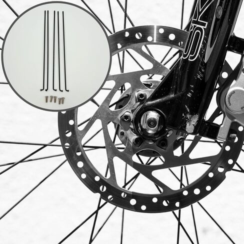 (5PCS, Size: 190mm) Bicycle & E-Bike 13G Spokes with Nipples in High-Carbon Stainless Steel Material: Cycling Knitting Needles for Mountain Bikes in Saudi Arabia
