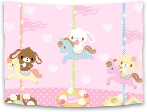 معلقة على الحائط من نسيج سانريو شوجربانيز. لوحة فنية جدارية لديكور المنزل وغرفة المعيشة وغرفة النوم مقاس 60*40 بوصة in Kuwait