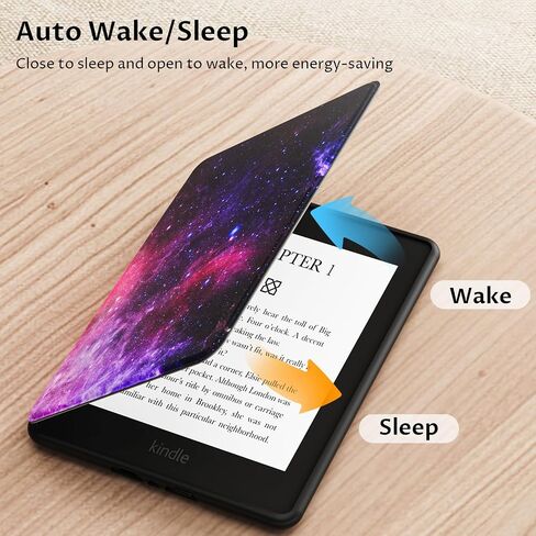 VORI TPU Case for 6" Kindle Paperwhite (10th Generation, 2018 Release), Water-Safe Protective Slimshell Smart Cover with Auto Sleep/Wake for Amazon Kindle Paperwhite 2018 E-Reader, Galaxy in Kuwait