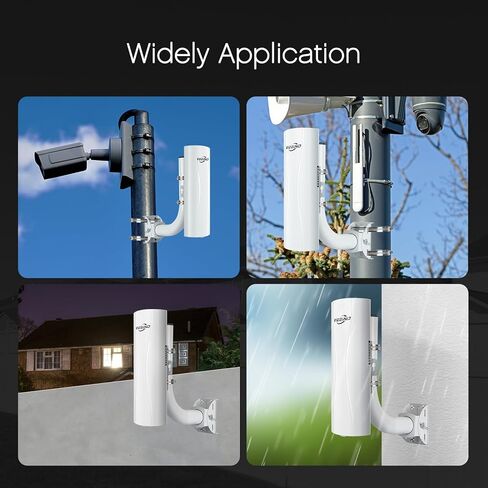 حامل جسر لاسلكي عالمي، حامل على العمود والجدار، حامل على العمود لمقوي إشارة موسع WiFi، جسر العميل من نقطة إلى نقطة AP CPE، عبوتان in Kuwait