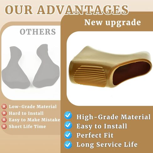 Brake Lever Hoods Compatible with Campagnolo Nuovo/Super Record Set of 1,1 Pair,Road Bike,Bike Shifter Lever Cover Rubber Bike Accessory,Brown in Kuwait