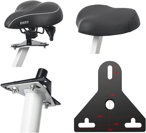 LINGMAI Universal Saddle Extender for FDX 2.0 and 3.0 Models - Adjustable Exercise Bicycle Seat Adapter - Solid Steel Welded Construction in Kuwait