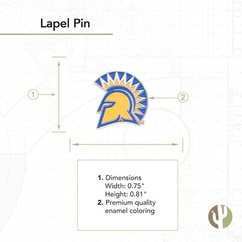 دبابيس طية صدر السترة من جامعة ولاية سان خوسيه سبارتانز SJSU شعار المينا مصنوعة من المعدن (دبوس A) in Saudi Arabia