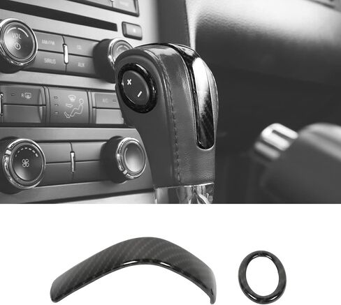RT-TCZ Carbon Fiber Gear Shift Knob Cover Trim Interior Accessories for Ford Mustang 2010 2011 2012 2013 2014 in Saudi Arabia