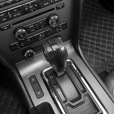 RT-TCZ Carbon Fiber Gear Shift Knob Cover Trim Interior Accessories for Ford Mustang 2010 2011 2012 2013 2014 in Saudi Arabia