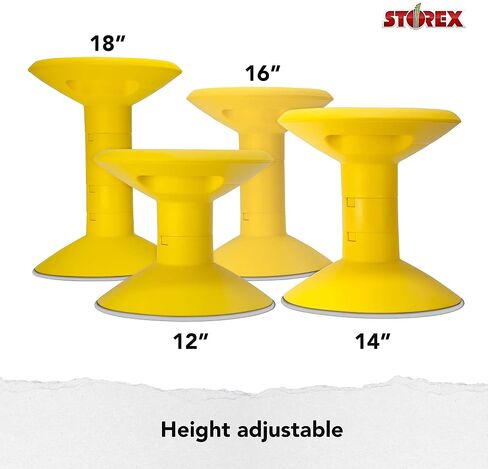 مقعد Storex Active Tilt - مقعد مريح للمساحة المكتبية المرنة والمكاتب الدائمة، ارتفاع قابل للتعديل 12-24 بوصة، أزرق (00321A01C) in Saudi Arabia
