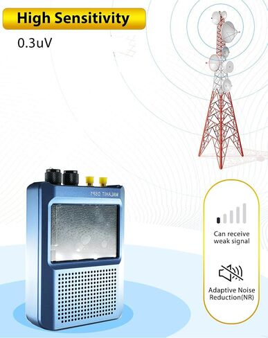 Malachite DSP1 1.1D V9 SDR Radio Receiver 50kHz-2GHz Full Band Radio Receiver AM SSB DSB CW NFM WFM with 5000mAh Battery (Built-in Amplifier) in Saudi Arabia