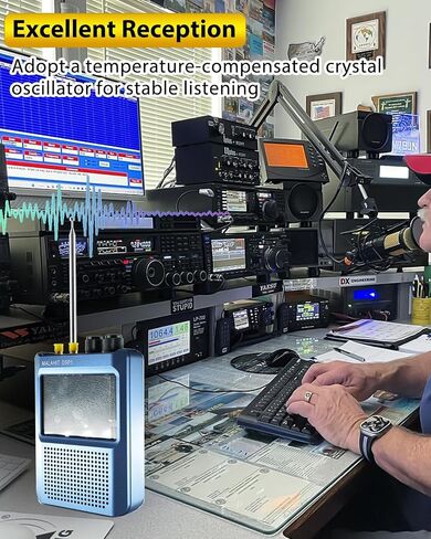 Malachite DSP1 1.1D V9 SDR Radio Receiver 50kHz-2GHz Full Band Radio Receiver AM SSB DSB CW NFM WFM with 5000mAh Battery (Built-in Amplifier) in Saudi Arabia