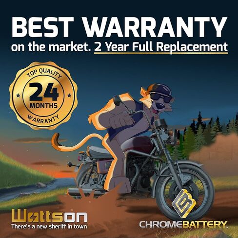 Chrome Battery YB9-BS Maintenance Free Replacement Battery: 12 Volts, 9Ah, Nut and Bolt (T3) Terminal in Saudi Arabia