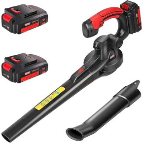 MZK Cordless Leaf Blower ، منفاخ أوراق مدفوع بطارية 20 فولت لرعاية العشب ، منفاخ أوراق مصغرة خفيفة الوزن (بطارية وشاحن)