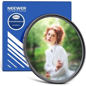 Neewer 49mm Black Pro Mist Diffusion 1/4 Filter Dreamy Soft Cinematic Effect Filter Ultra Slim Prident Sterning Scratch Glass Multi Multi Nano for vide