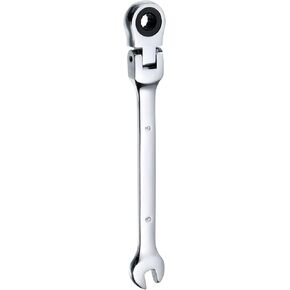 Harfington Flex-Head Recketing Wrench 17mm 180 ° Contating Head Metric Ratchet Renches 72-Teeth Chrome Vanadium Steel End Open Ratchet for Hackerers Nut Bolt